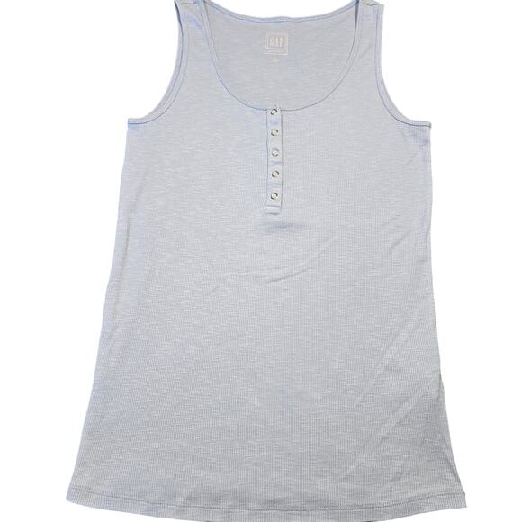 Gap Maternity Light Purple Tank Preppy Snap Up Scoop Neck Sleeveless Women M Top - Picture 1 of 8